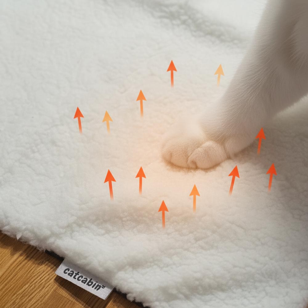 Selbsterwärmende Katzendecke