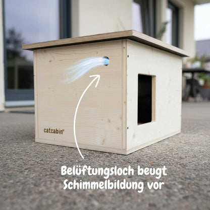 XXL Katzenhaus outdoor wetterfest mit Isolierung für große Katzen, Made in Germany