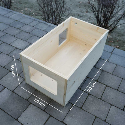 XXL Katzenhaus outdoor wetterfest mit Isolierung für große Katzen, Made in Germany